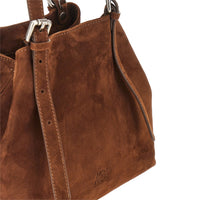 Autentica 504 Women Suede Leather Small 'Galatea' Bag
