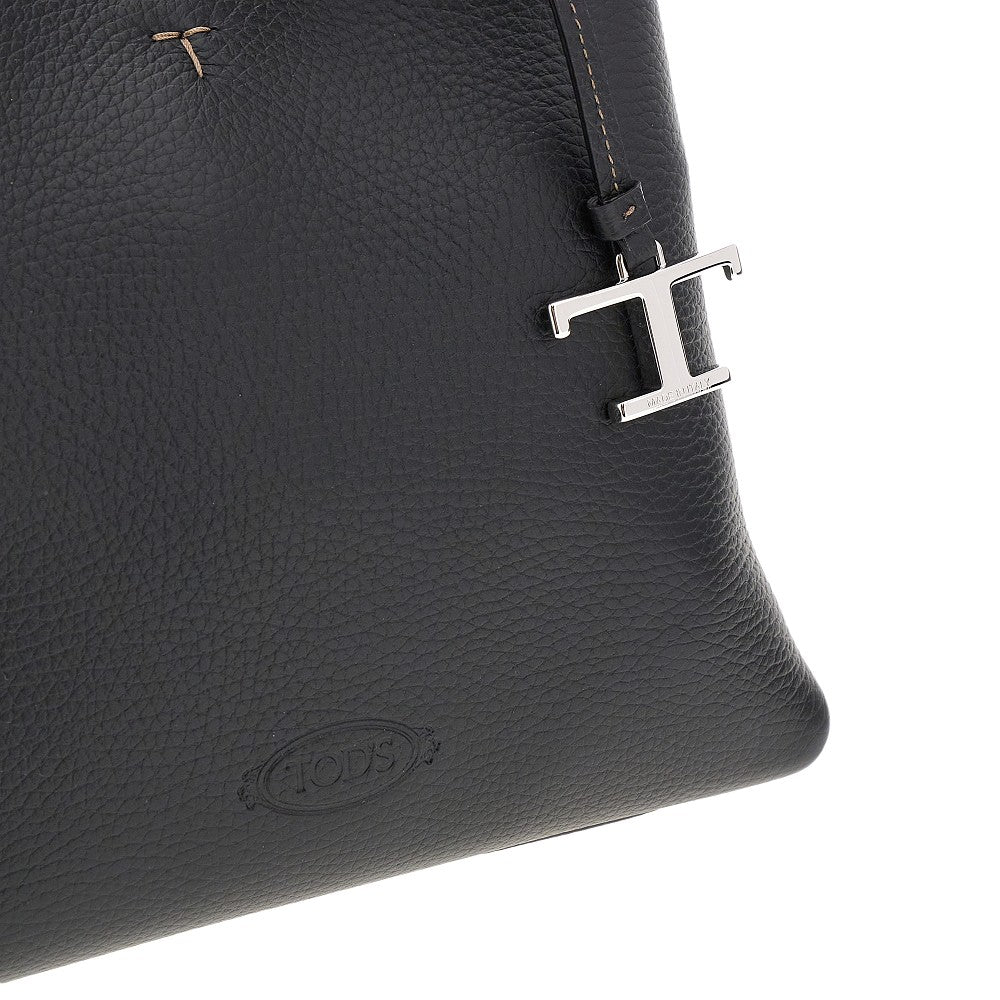 Tods Women Grained Leather Mini Shopping Bag