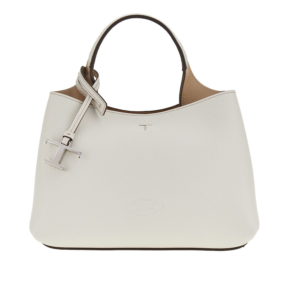Tods Women Grained Leather Micro Shopping Bag