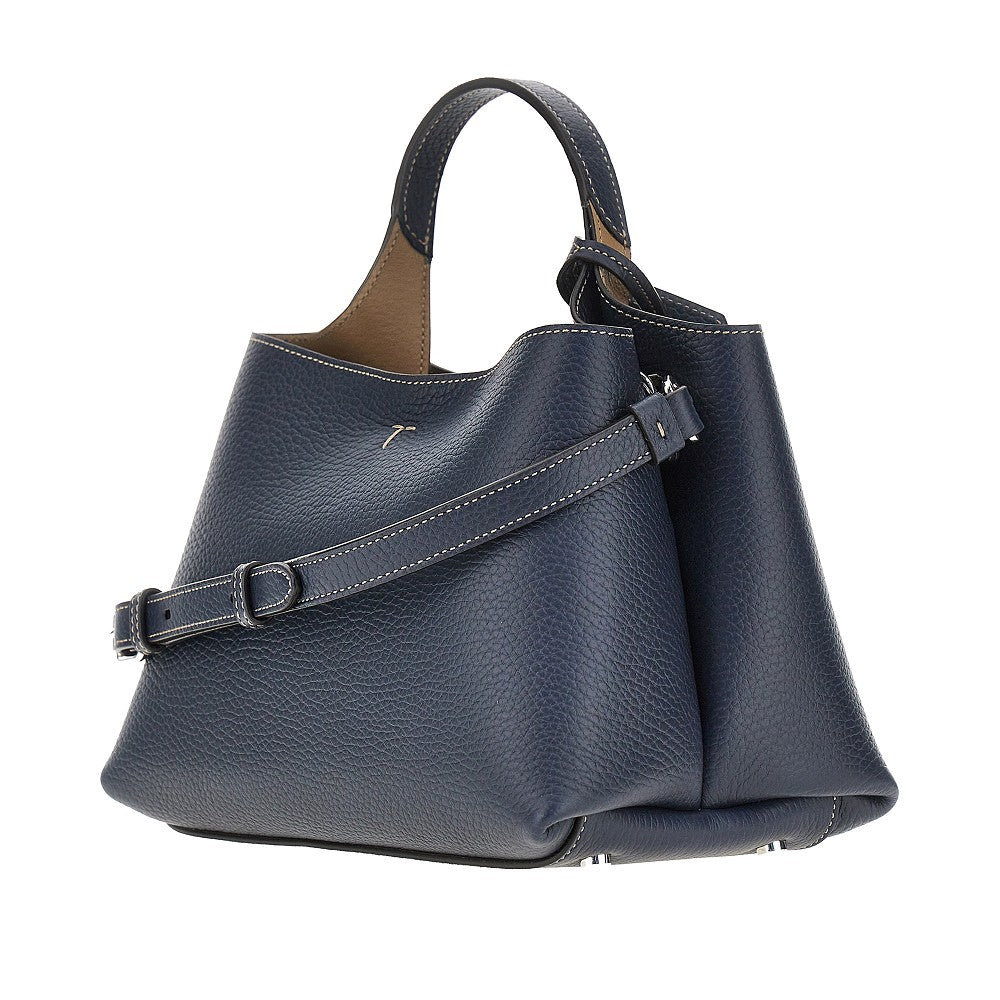 Tods Women Grained Leather Micro Shopping Bag