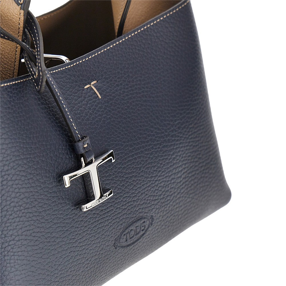 Tods Women Grained Leather Micro Shopping Bag