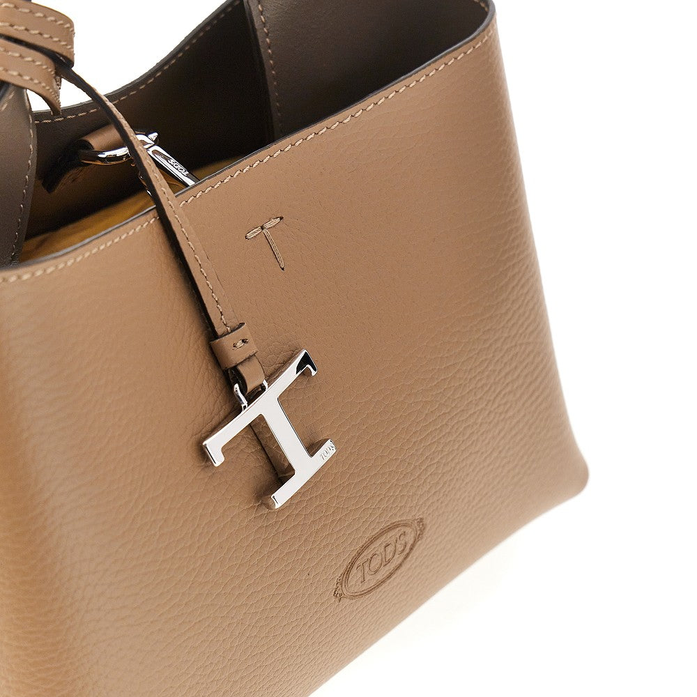 TODS Tods Women Grained Leather Micro Shopping Bag