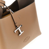 TODS Tods Women Grained Leather Micro Shopping Bag