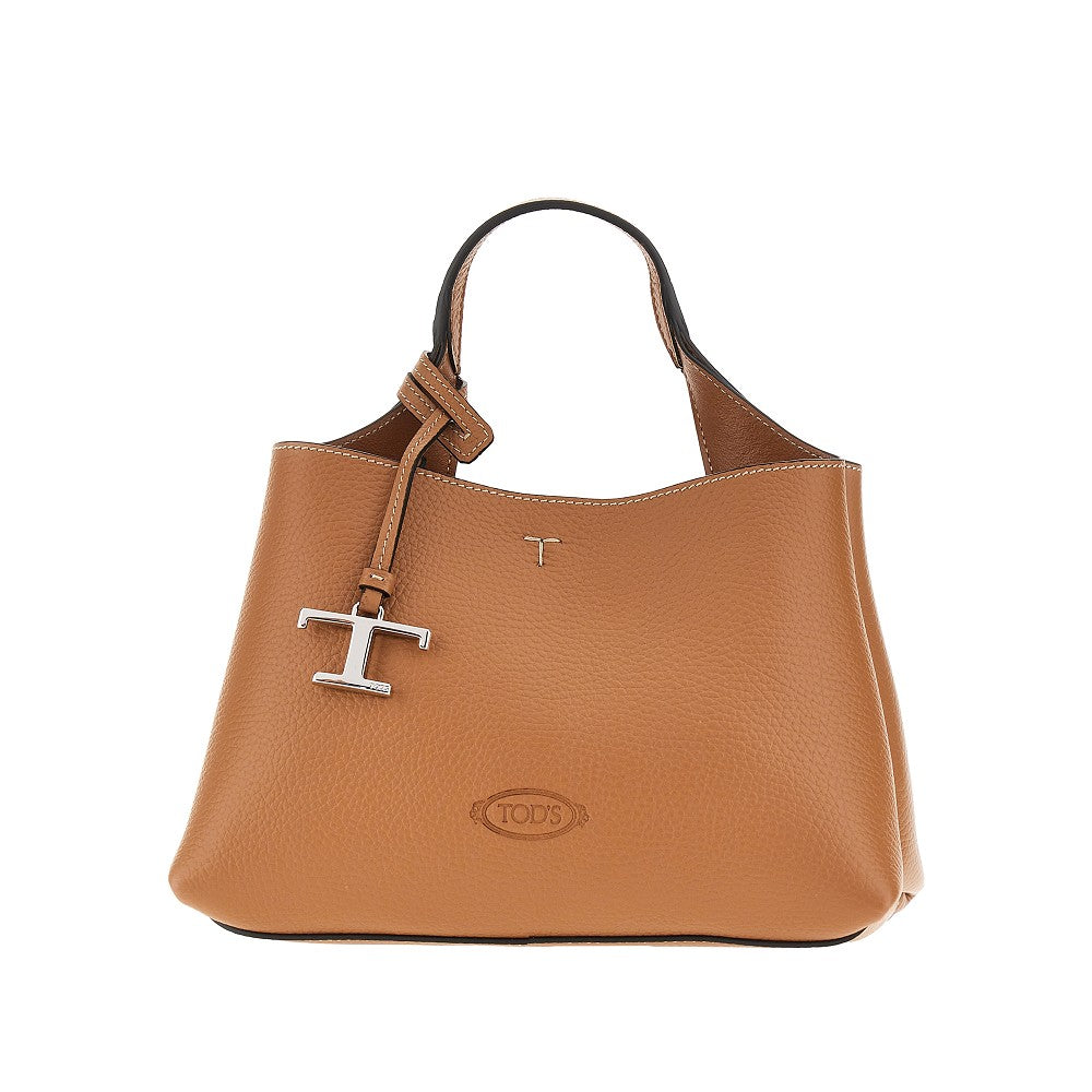 TODS Tods Women Grained Leather Micro Shopping Bag