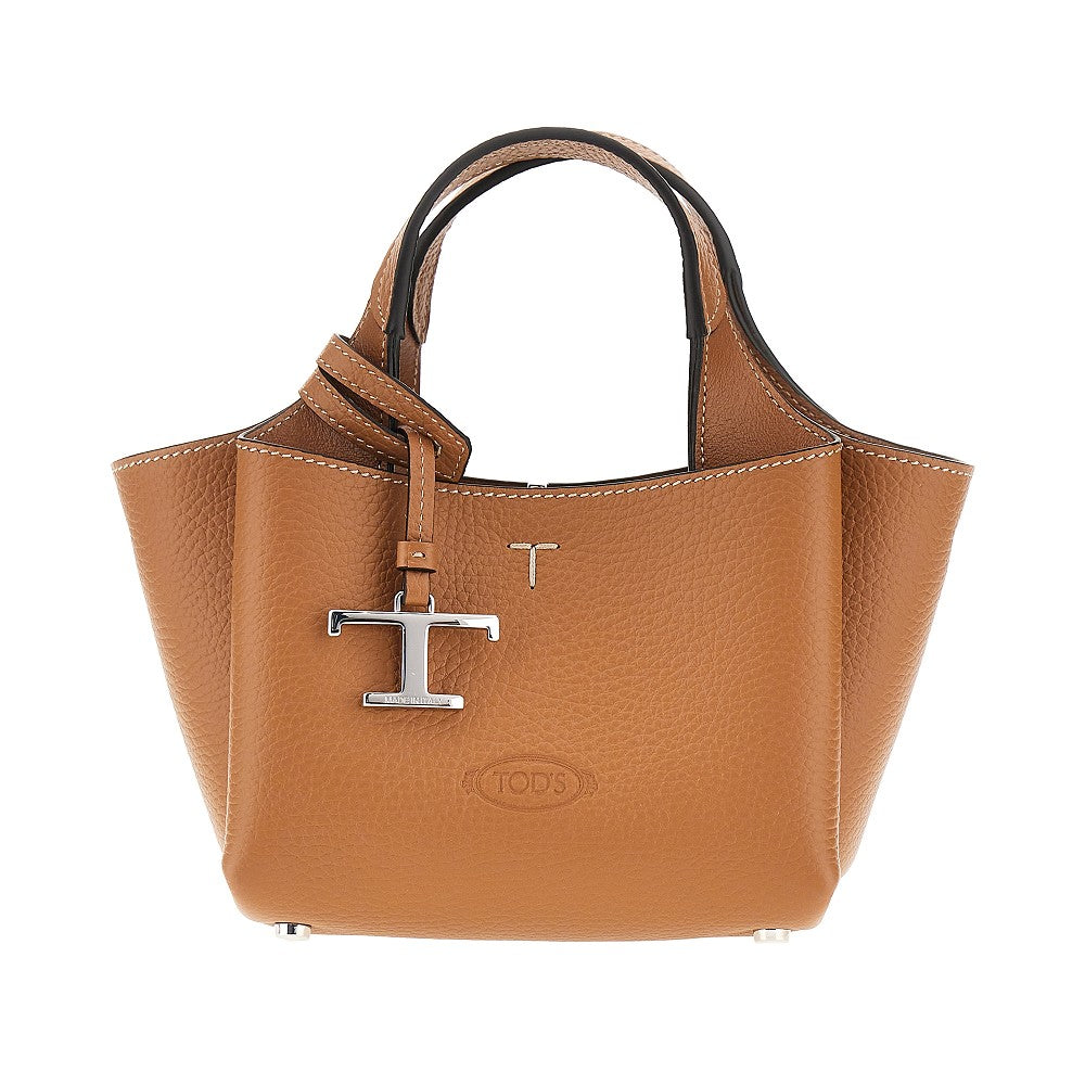 TODS Tods Women Grained Leather Mini Shopping Bag