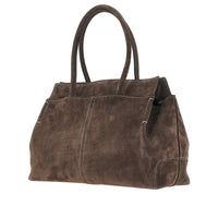 TODS Tods Women Suede Leather Medium Shopping Bag