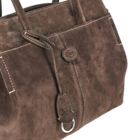 TODS Tods Women Suede Leather Medium Shopping Bag