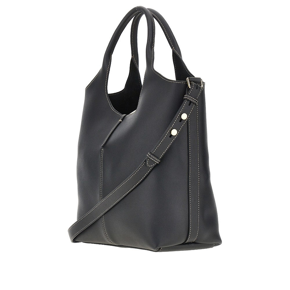 Tods Women Leather Small Tote Shopping Bag