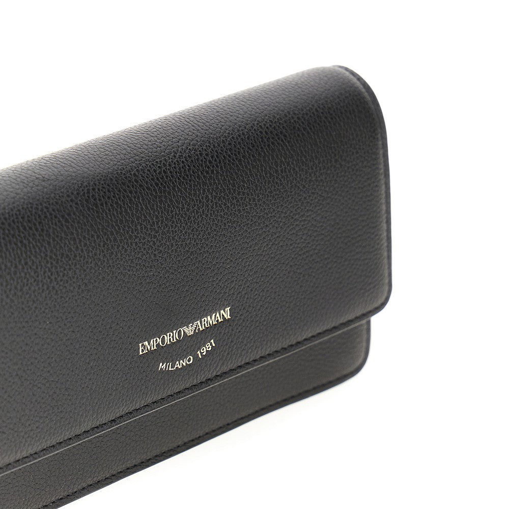 EMPORIO ARMANI Emporio Armani Women Grained Leather Clutch With Chain
