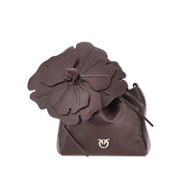 Pinko Women Nappa Leather Bucket Bag With Flower