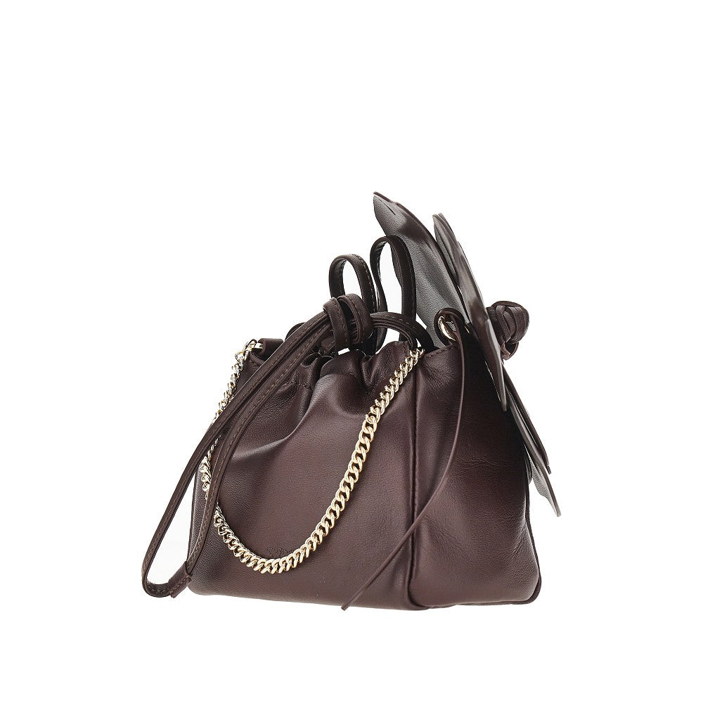Pinko Women Nappa Leather Bucket Bag With Flower
