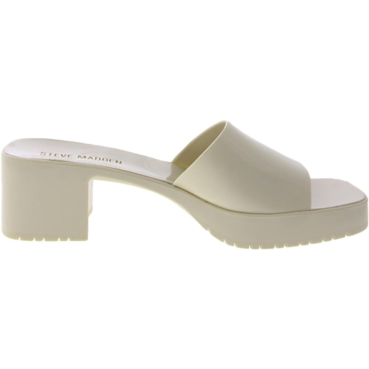 Harlin Womens Solid Man Made Heel Sandals