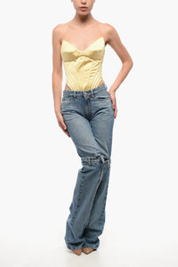 Coperni Bootcut Jeans OPEN KNEE With Mid Wash 24cm