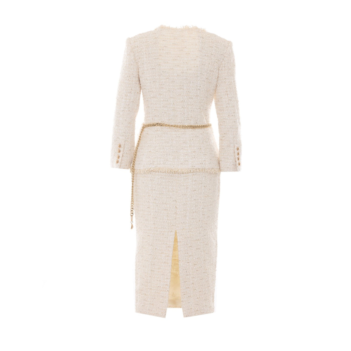 Self Portrait Self Portrait Women Boucle' Tailored Chain Midi Dress