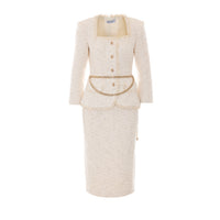 Self Portrait Self Portrait Women Boucle' Tailored Chain Midi Dress