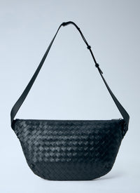 Bottega Veneta Men Intrecciato Leather Crossbody Bag