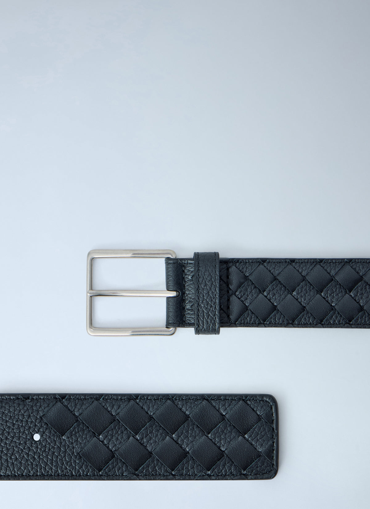 Bottega Veneta Men Woven Taurillon Leather Belt