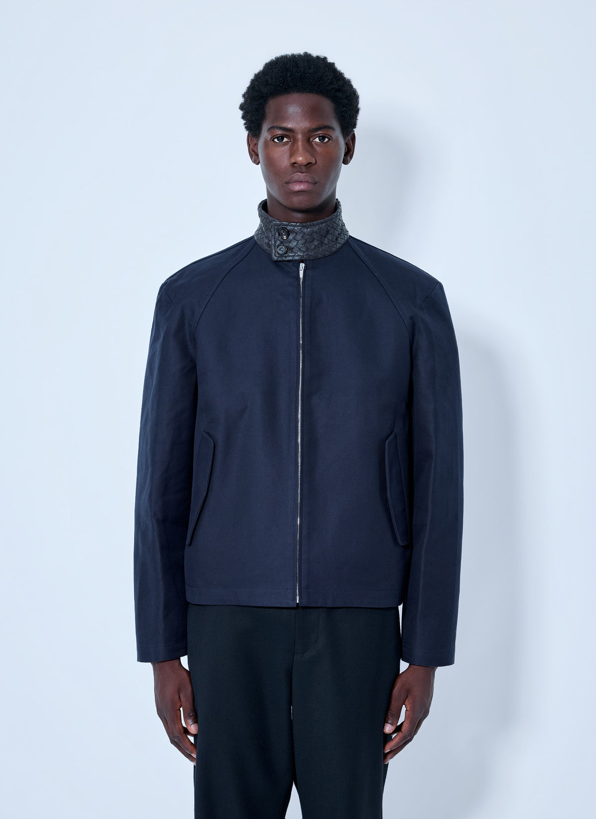 Bottega Veneta Bottega Veneta Men High-Collar Zip Jacket