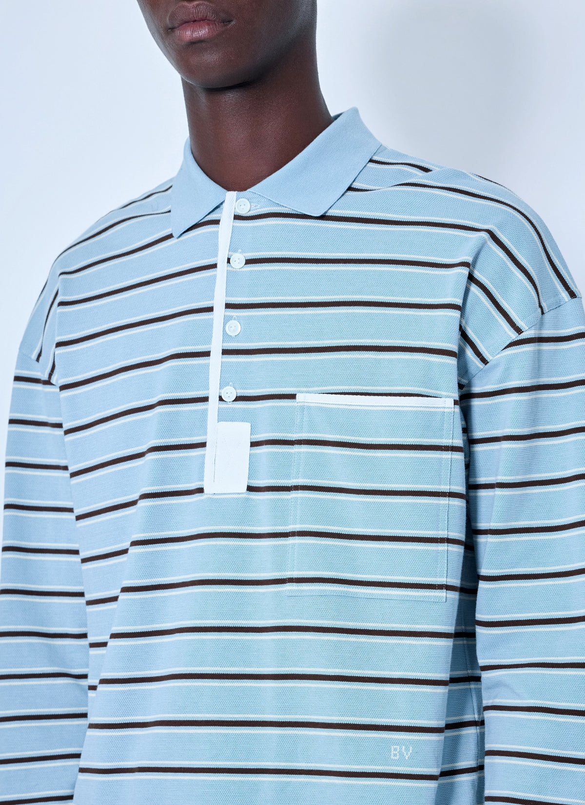 Bottega Veneta Bottega Veneta Men Striped Cotton-Piqué Polo Shirt