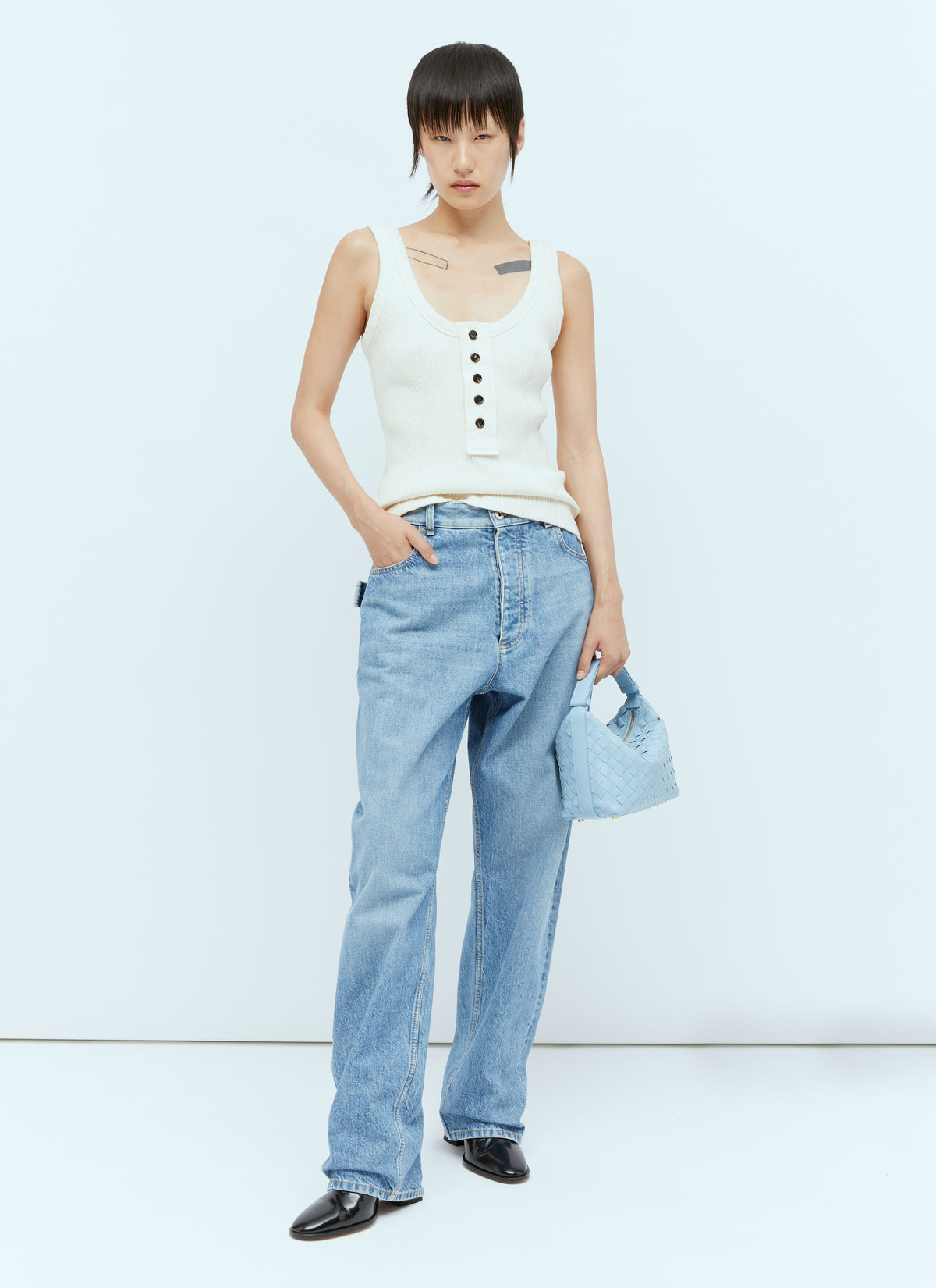 Bottega Veneta Women Raised Placket Tank Top