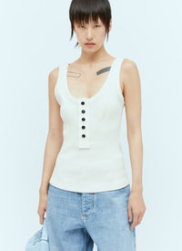 Bottega Veneta Women Raised Placket Tank Top