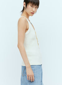 Bottega Veneta Women Raised Placket Tank Top