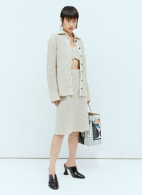 Bottega Veneta Bottega Veneta Women Textured Knit Wraparound Midi Skirt