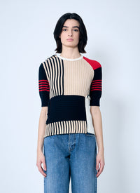 Bottega Veneta Bottega Veneta Women Rib Patchwork Sweater