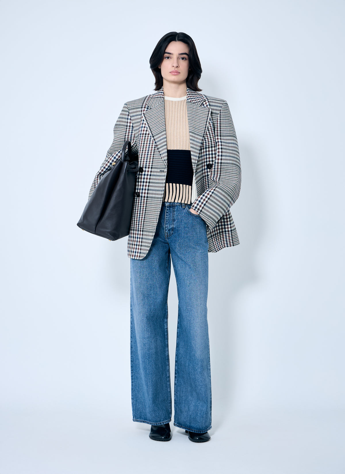 Bottega Veneta Bottega Veneta Women Rib Patchwork Sweater