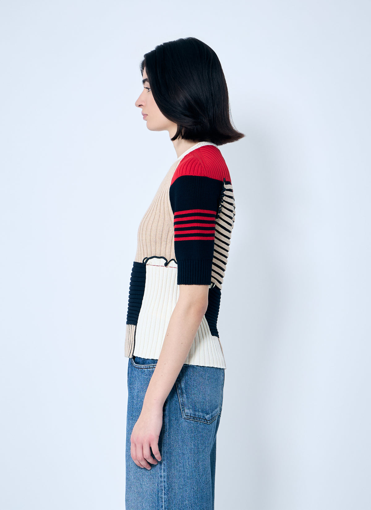 Bottega Veneta Bottega Veneta Women Rib Patchwork Sweater