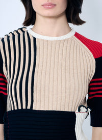 Bottega Veneta Bottega Veneta Women Rib Patchwork Sweater