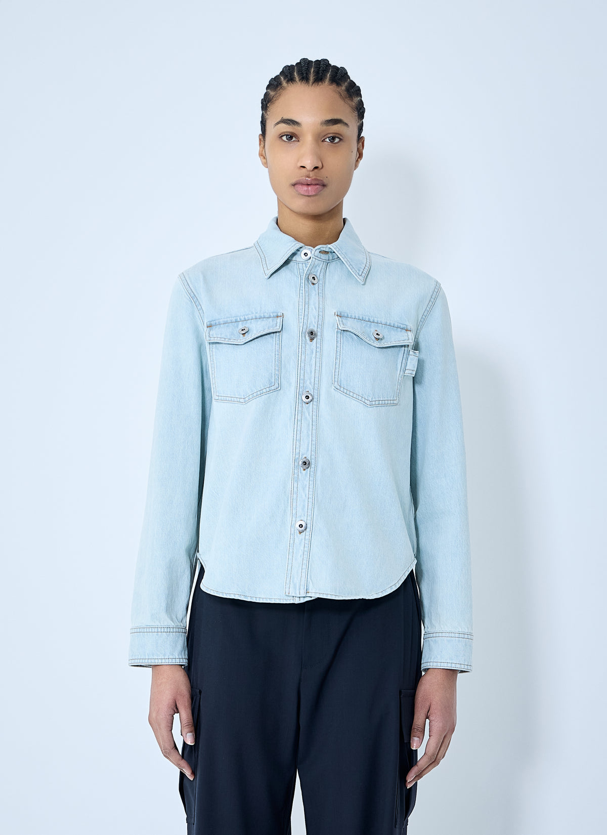 Bottega Veneta Bottega Veneta Women Extra Bleach Denim Shirt