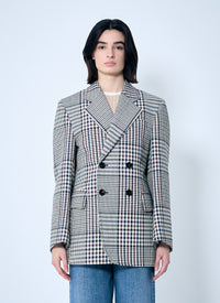 Bottega Veneta Women Structured Check-Cotton Blazer
