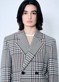 Bottega Veneta Women Structured Check-Cotton Blazer