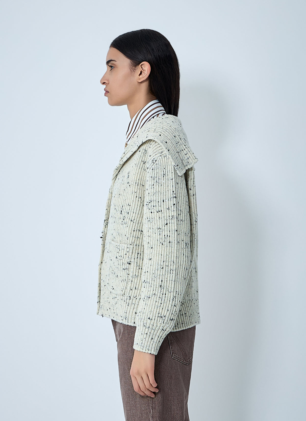 Bottega Veneta Women Wool English Rib Cardigan