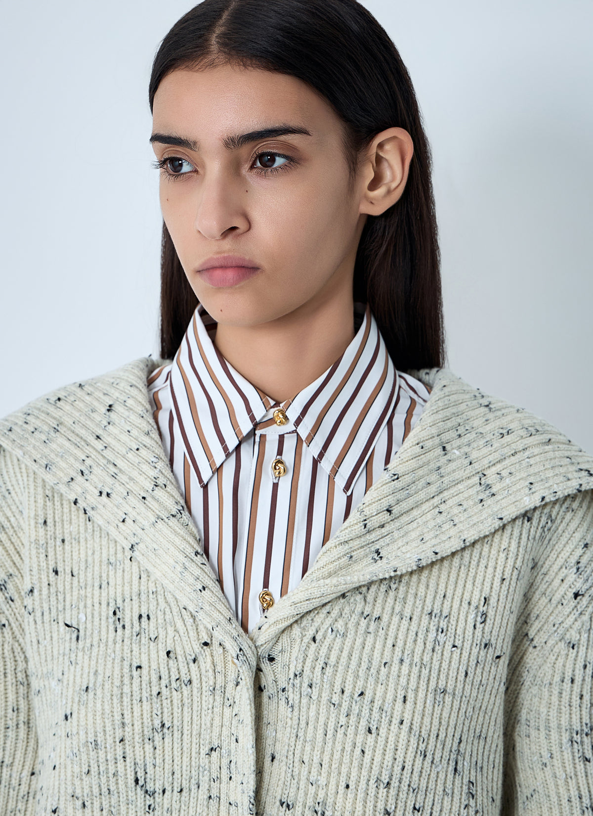 Bottega Veneta Women Wool English Rib Cardigan