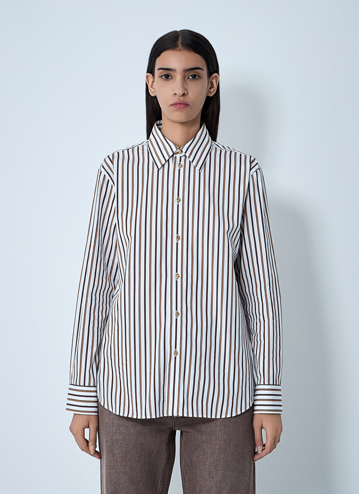Bottega Veneta Women Stripe Button-Down Shirt