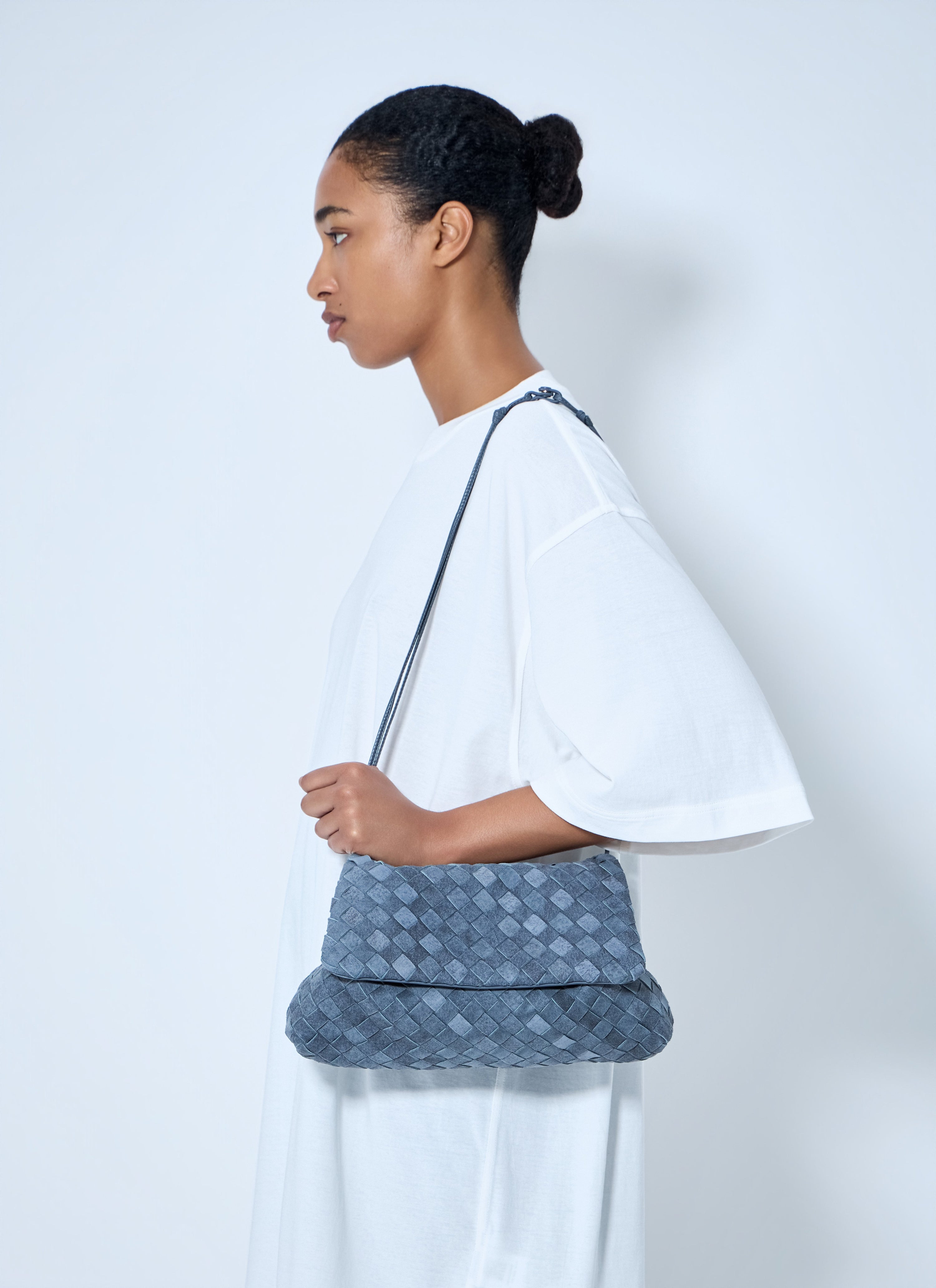 Bottega Veneta Bottega Veneta Women Giorno Suede Shoulder Bag
