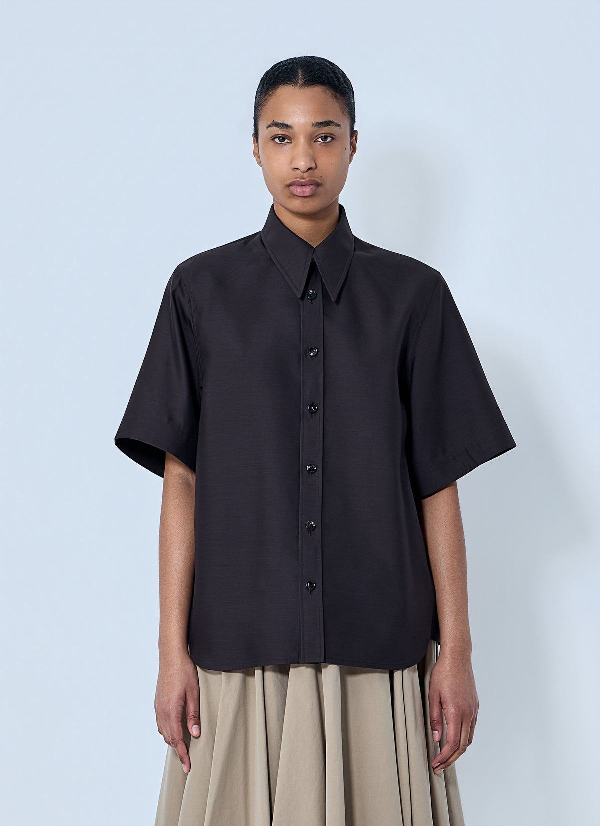 Bottega Veneta Women Wool And Silk Toile Shirt