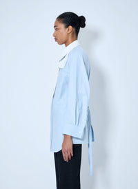 Bottega Veneta Women Asymmetrical Collar Long-Sleeve Shirt