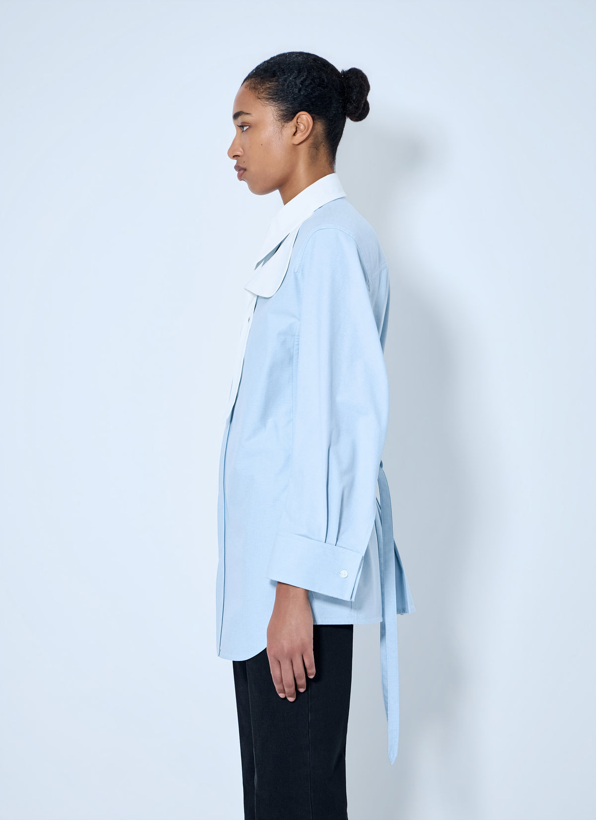 Bottega Veneta Women Asymmetrical Collar Long-Sleeve Shirt
