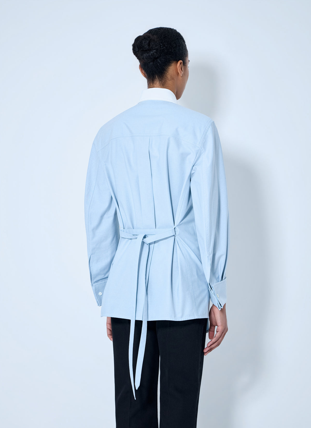Bottega Veneta Women Asymmetrical Collar Long-Sleeve Shirt