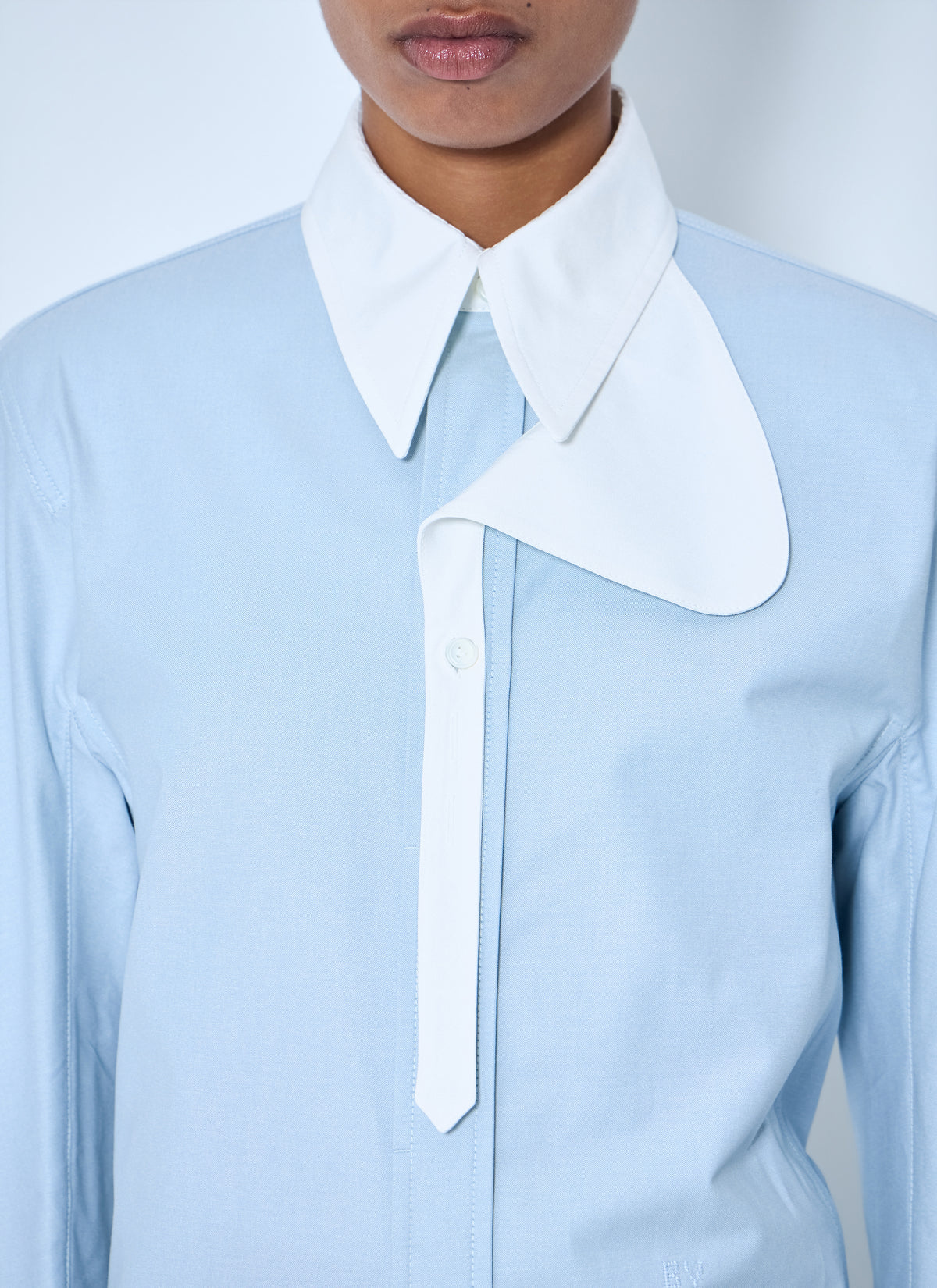 Bottega Veneta Women Asymmetrical Collar Long-Sleeve Shirt