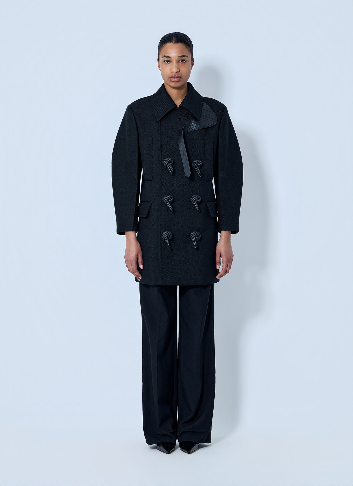 Bottega Veneta Bottega Veneta Women Double-Breasted Coat With Knot Details