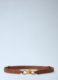 Bottega Veneta Bottega Veneta Women Quilted Leather Belt With Knot Buckle