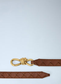 Bottega Veneta Bottega Veneta Women Quilted Leather Belt With Knot Buckle