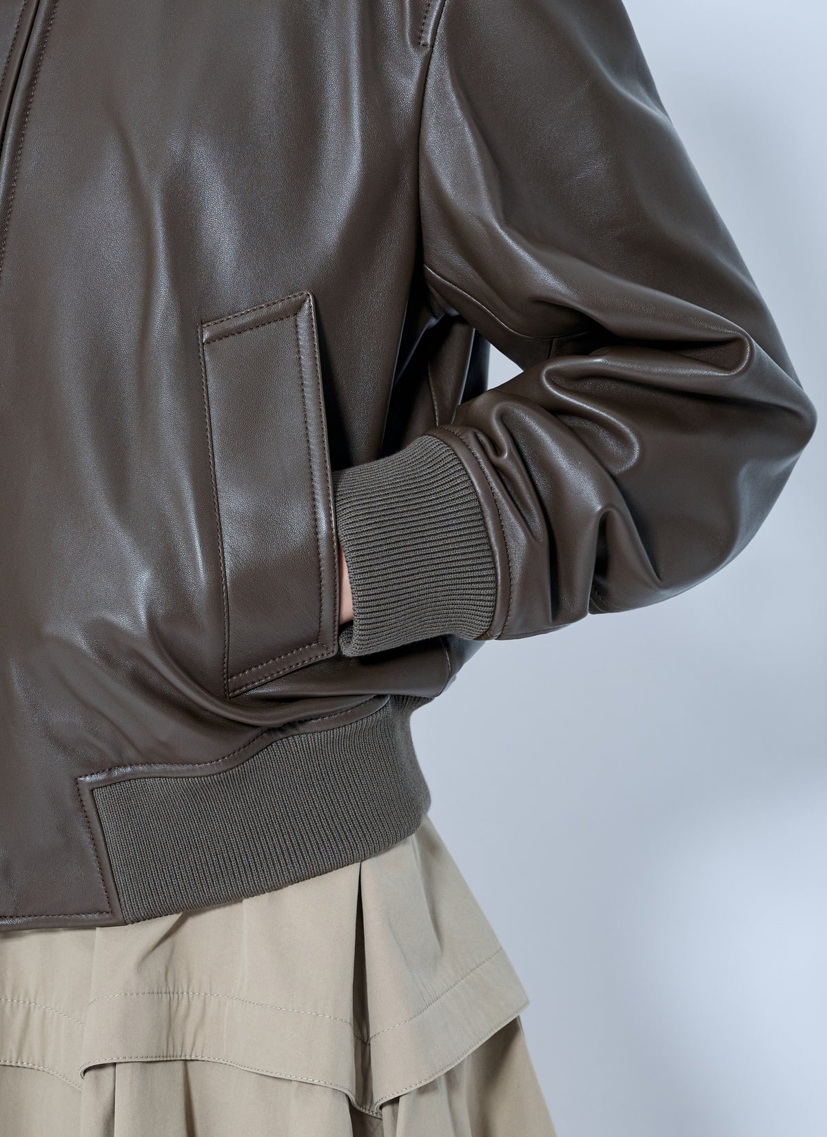 Bottega Veneta Women Shiny Leather Blouson