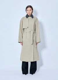 Bottega Veneta Women Light Cotton Trench Coat