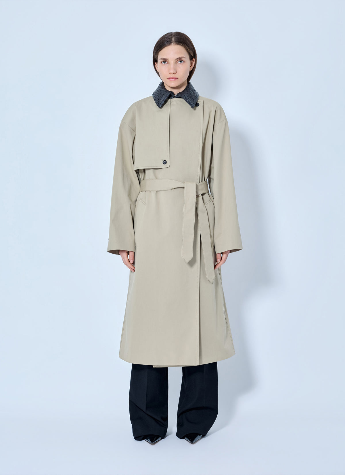 Bottega Veneta Women Light Cotton Trench Coat