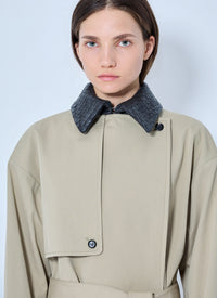 Bottega Veneta Women Light Cotton Trench Coat